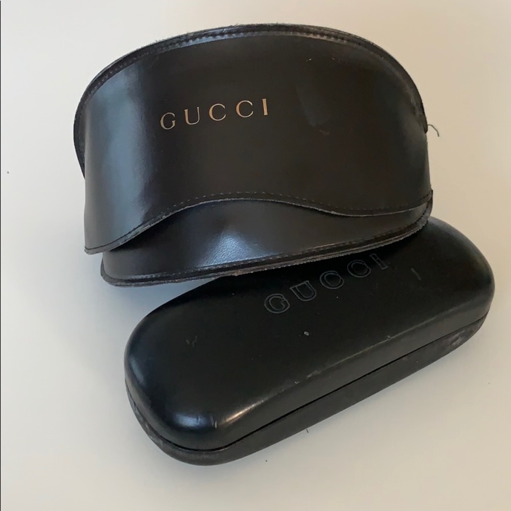 2 empty Gucci sunglass cases